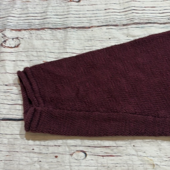 Lulu-B Maroon Knit Quarter Sleeve Sweater sz S/M - Picture 4 of 10
